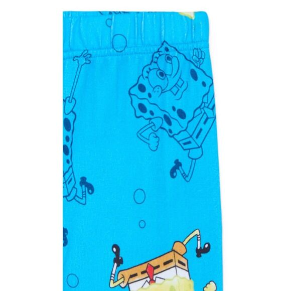 NEW NWT Boys Sz 4 Snug Fitting SPONGEBOB Soft Stretchy Lounge Pajamas 2 Pc Set - Picture 3 of 3